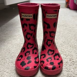 Hunter Boots Kids Pink/Black Size US 9/10